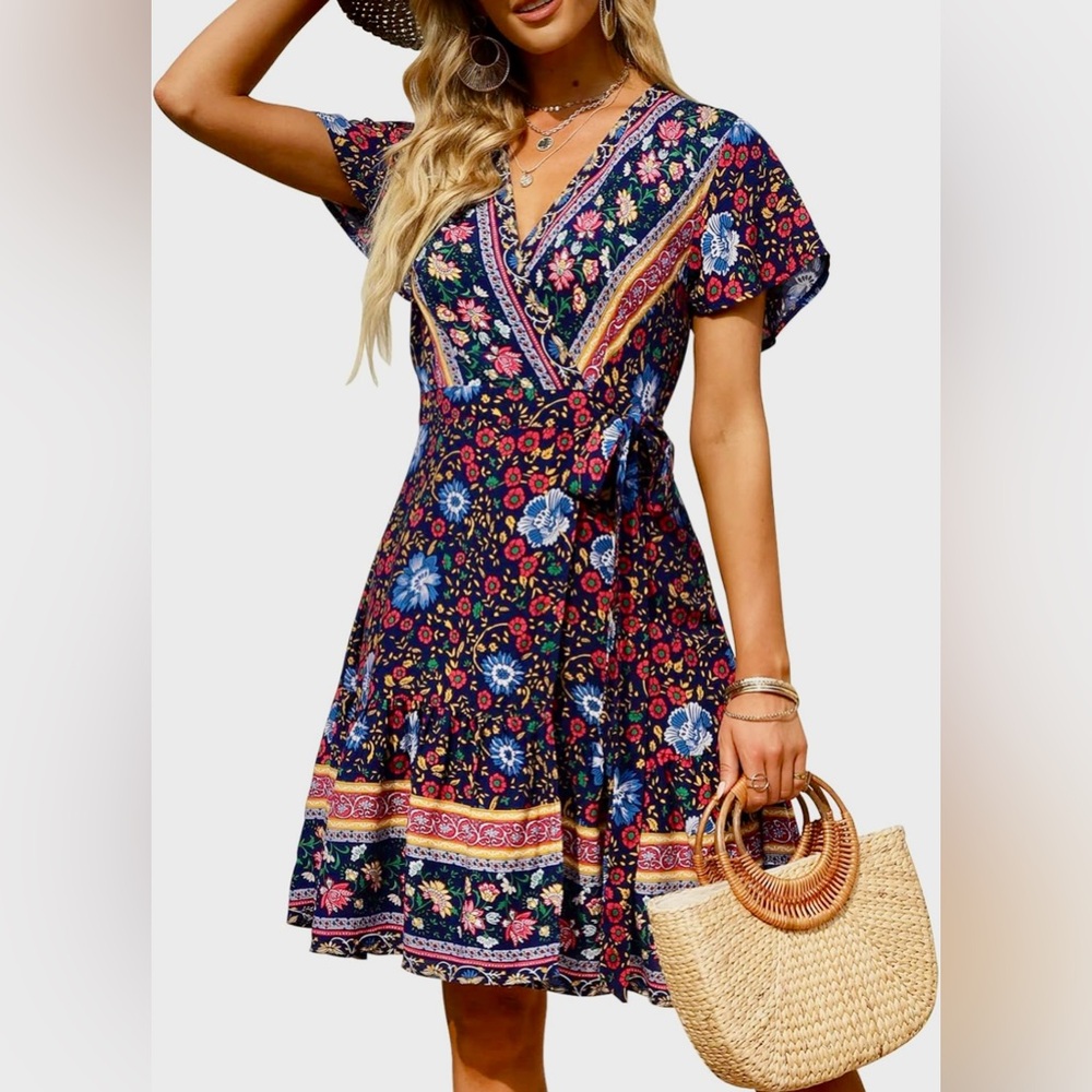 Zesica wrap dress size Medium
